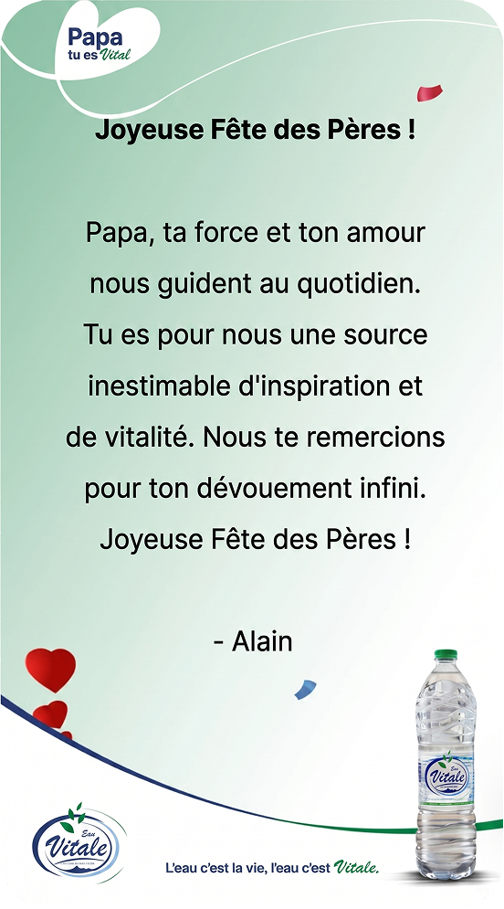 Exemple de carte Vitale - Bonne Fête Papa